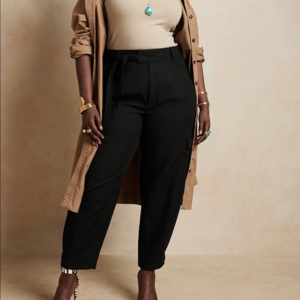 COPY - COPY - Banana Republic tencel linen cargo pants.